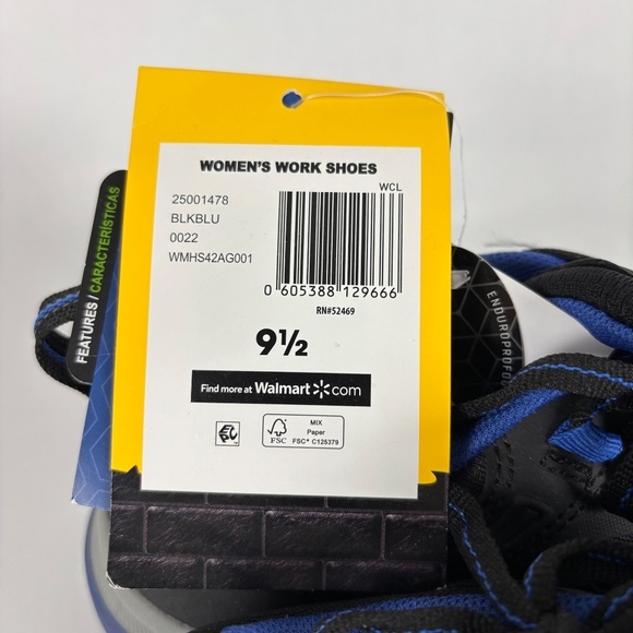 Herman Survivors Men's Cassle Composite Toe Low Profile Work Shoe 9 Black | Blue - Picture 2 of 11